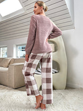 Conjunto de pijama con estampado de cuadros de búfalo